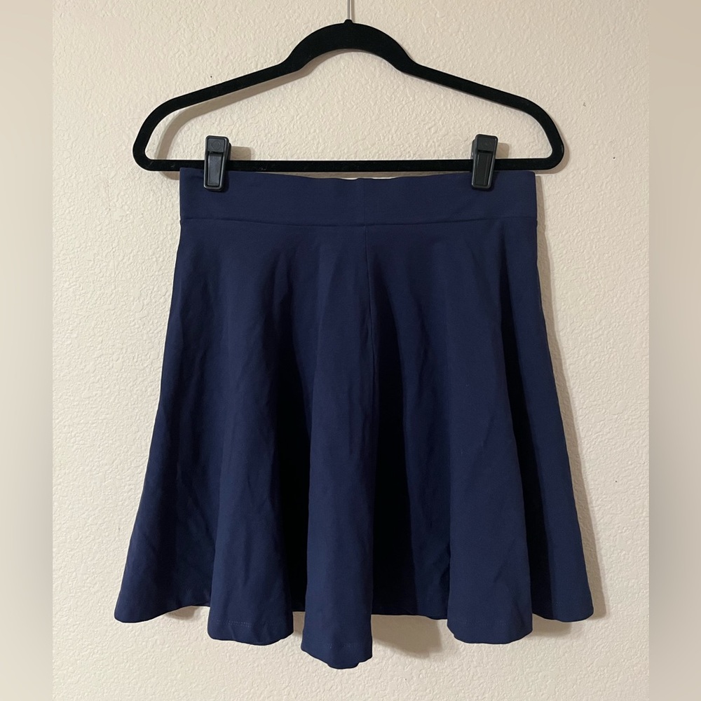 Divided Navy Blue Skater Skirt
